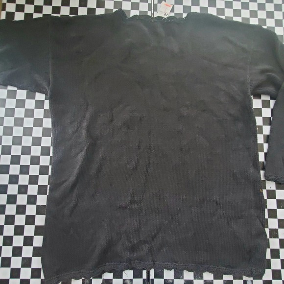 VTG 80s Beaded and Sequined Gold and Black Knit Sweater Sz M Margules Sz M - Picture 3 of 7